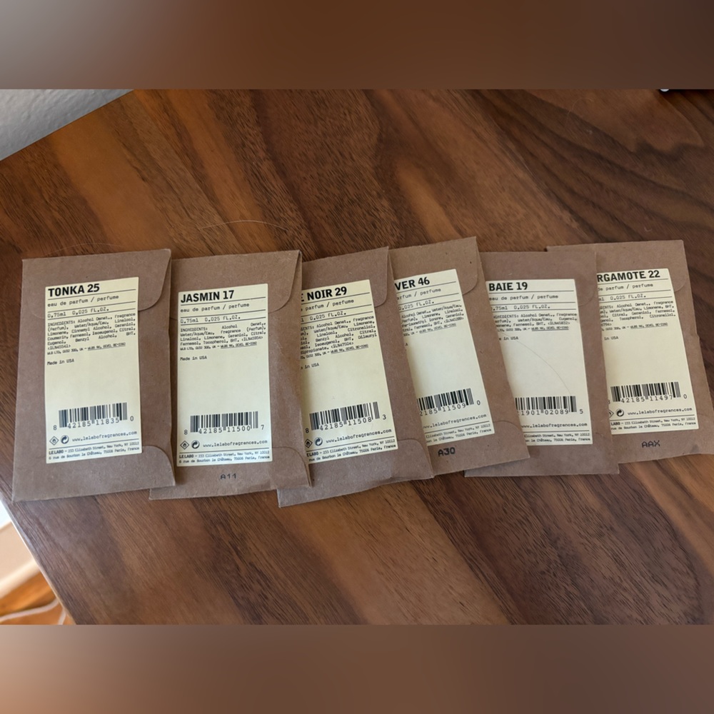 NEW Le Labo Samples .025 oz each